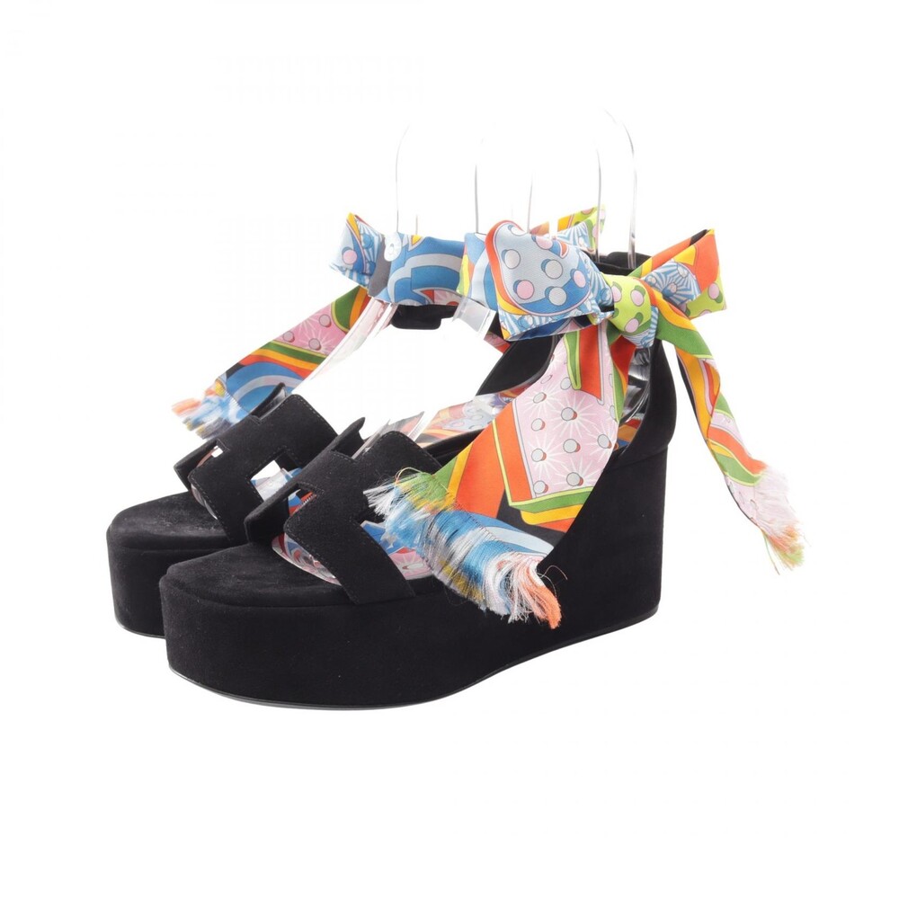 Hermes Eole Platform Sandals Heels #365340H66B